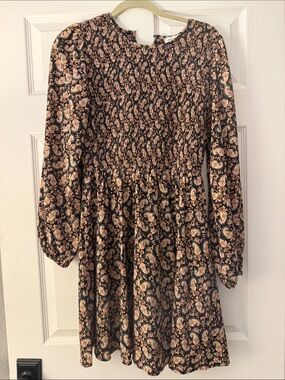 Molly Bracken Black Dress with Tan Paisley Print